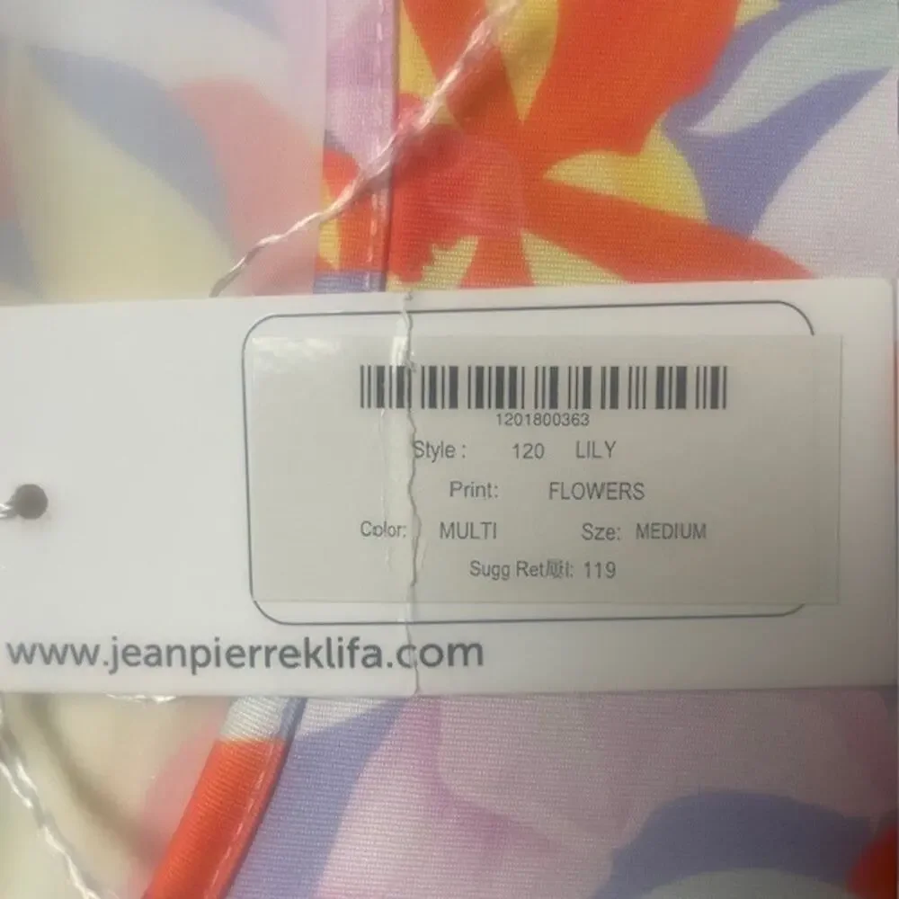 Jean-Pierre Klifa Orange Tropical All Over Print Women's Dress - Size M - NWT
